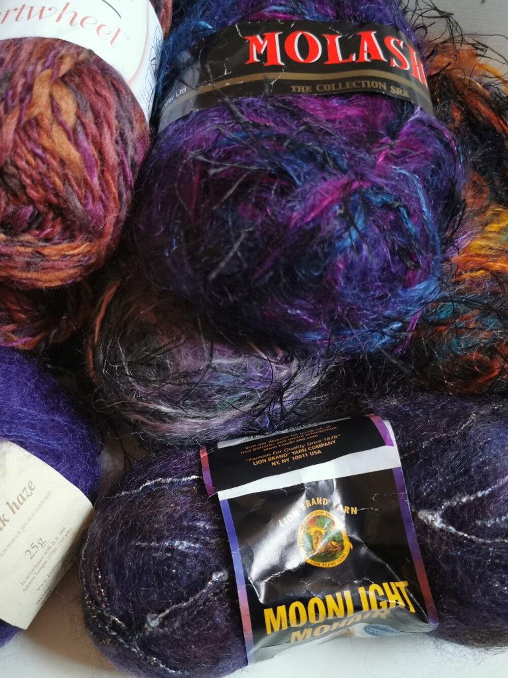 Vintage Yarn Lot - Silk, Mohair, wool yarn